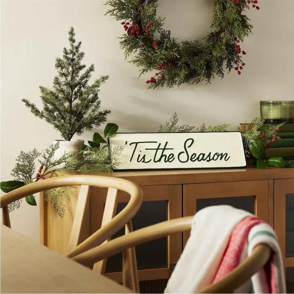 6’ Faux Cedar & Magnolia Leaf with Winterberries Christmas Garland, Two